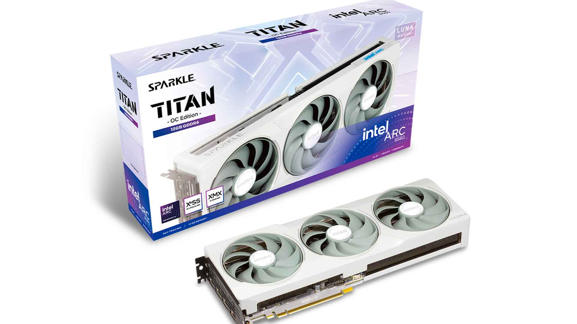 Sparkle dévoile l’Arc B580 TITAN Luna OC en blanc immaculé